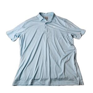 Men's Callaway Polo Shirt XL Light‎ Blue Striped Golf Performance Opti-Dri